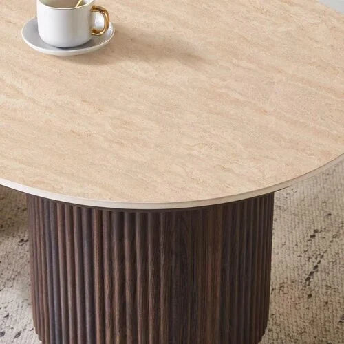 Kimberly Travertine Coffee Table – 130 cm